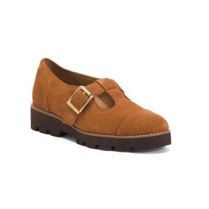 VIONIC Tan Suede Carmen Comfort Mary Jane Flats
